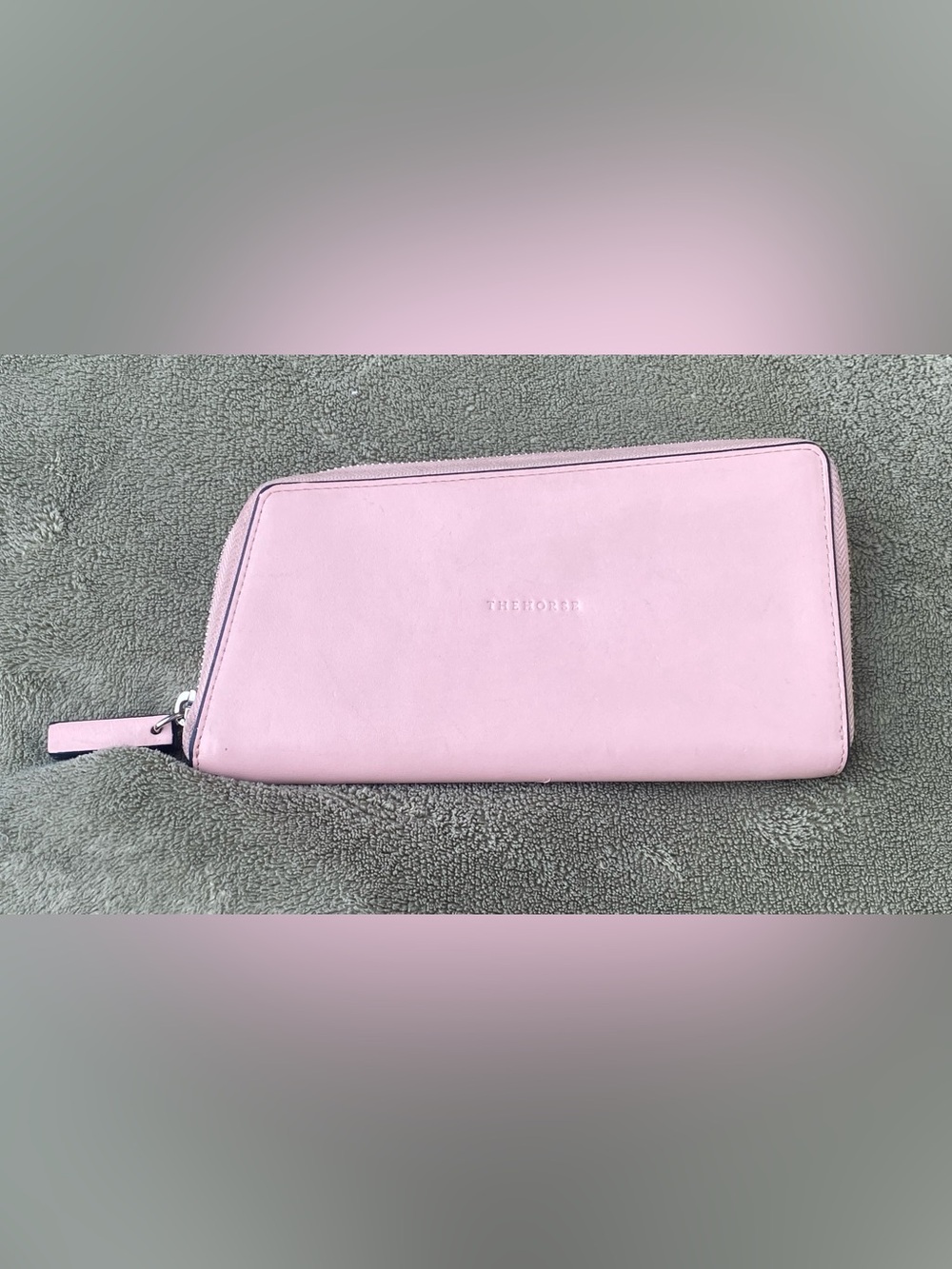 The Horse Blush Pink Leather Minimalist Freddie Zip Wallet